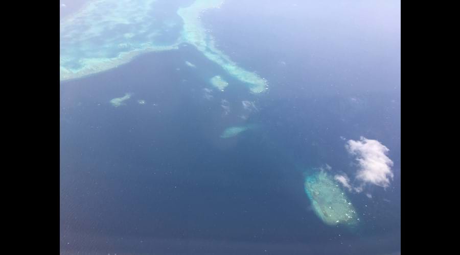 Make sure you get a window seat! Reefs everywhere to be seen.