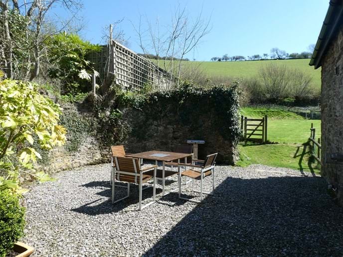 The perfect sunny spot for alfresco breakfast or an evening barbeque
