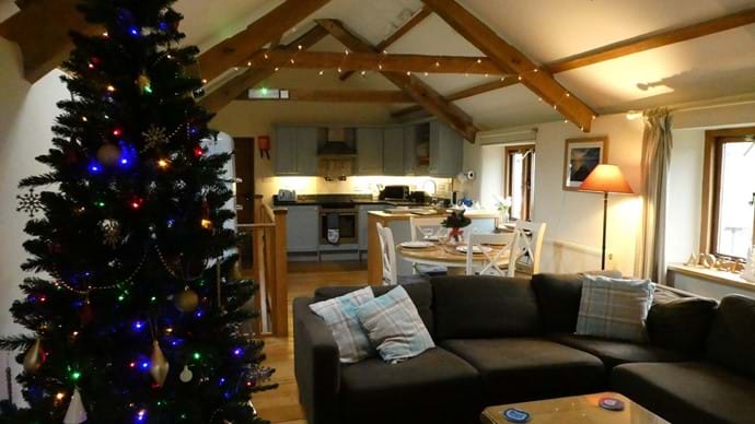 Nutcombe Cottage at Christmas