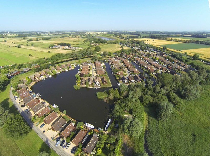 Aerial photo of marina