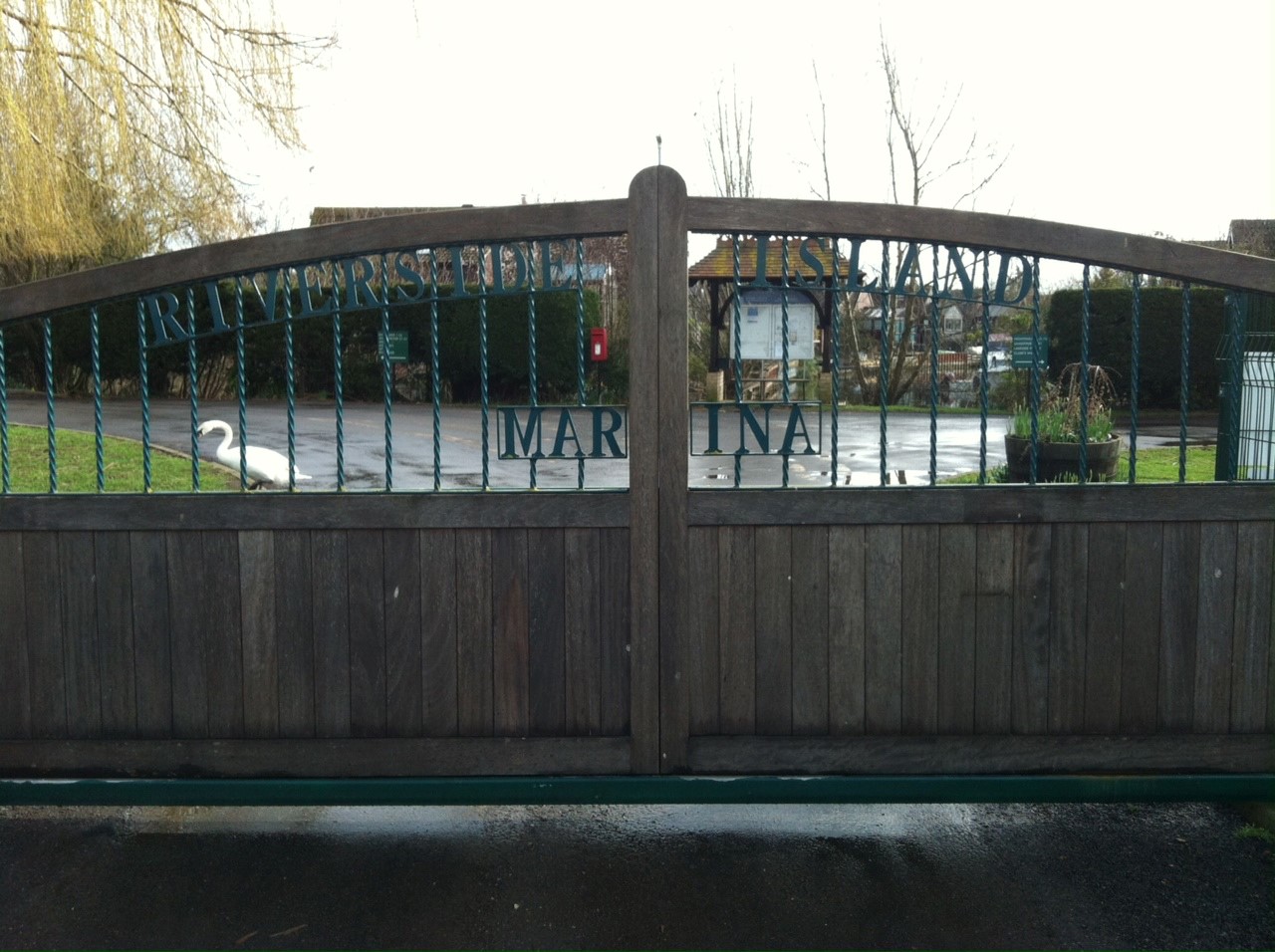 Security gate at entrance