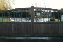 Security gate at entrance