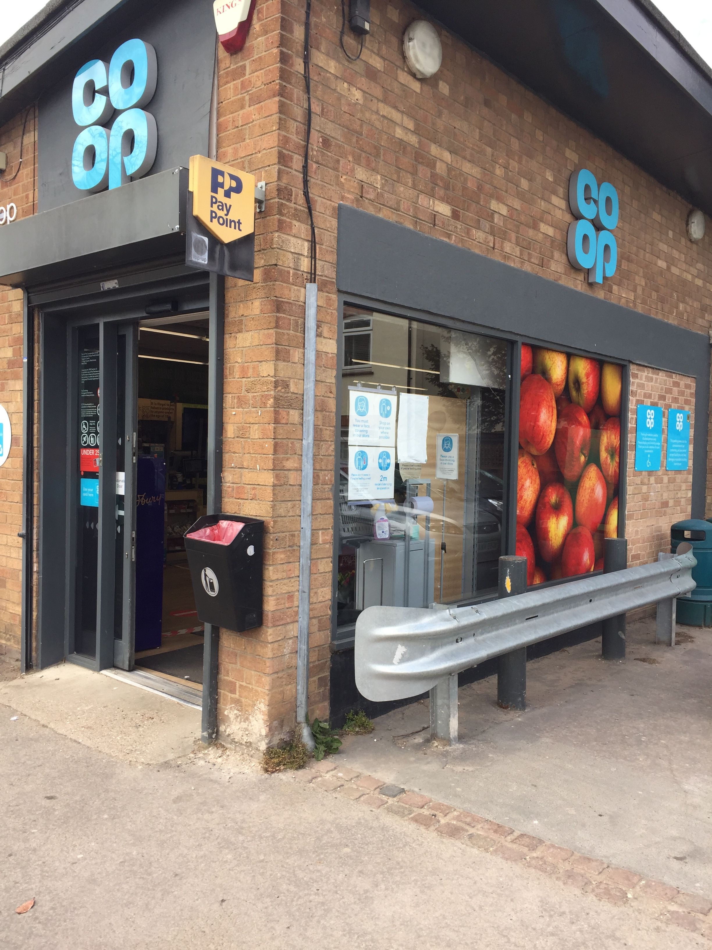 Coop entrance .Open every day from 7am -10pm