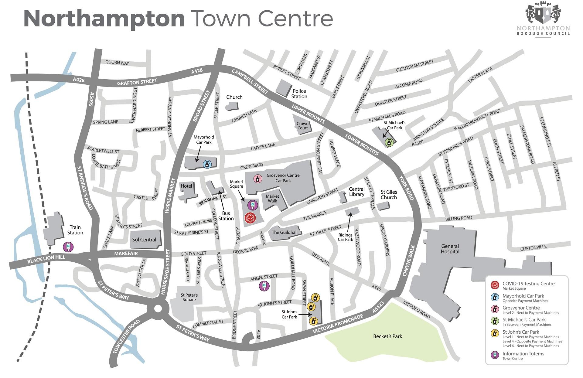 Map of Northampton