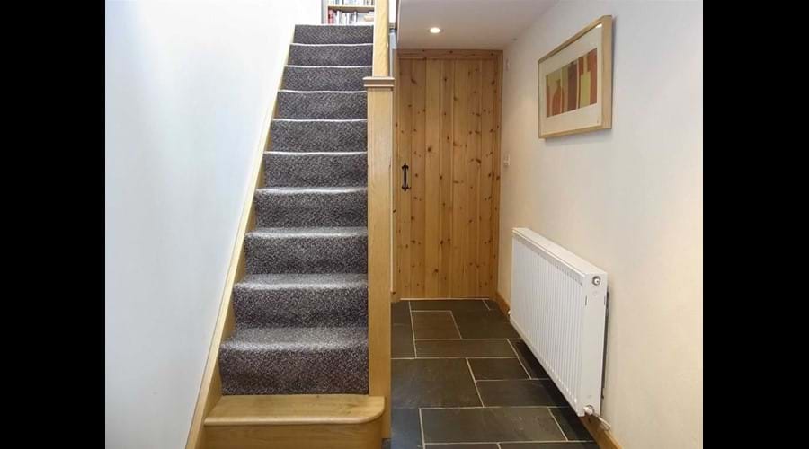 Modern staircase for easy access to upper level