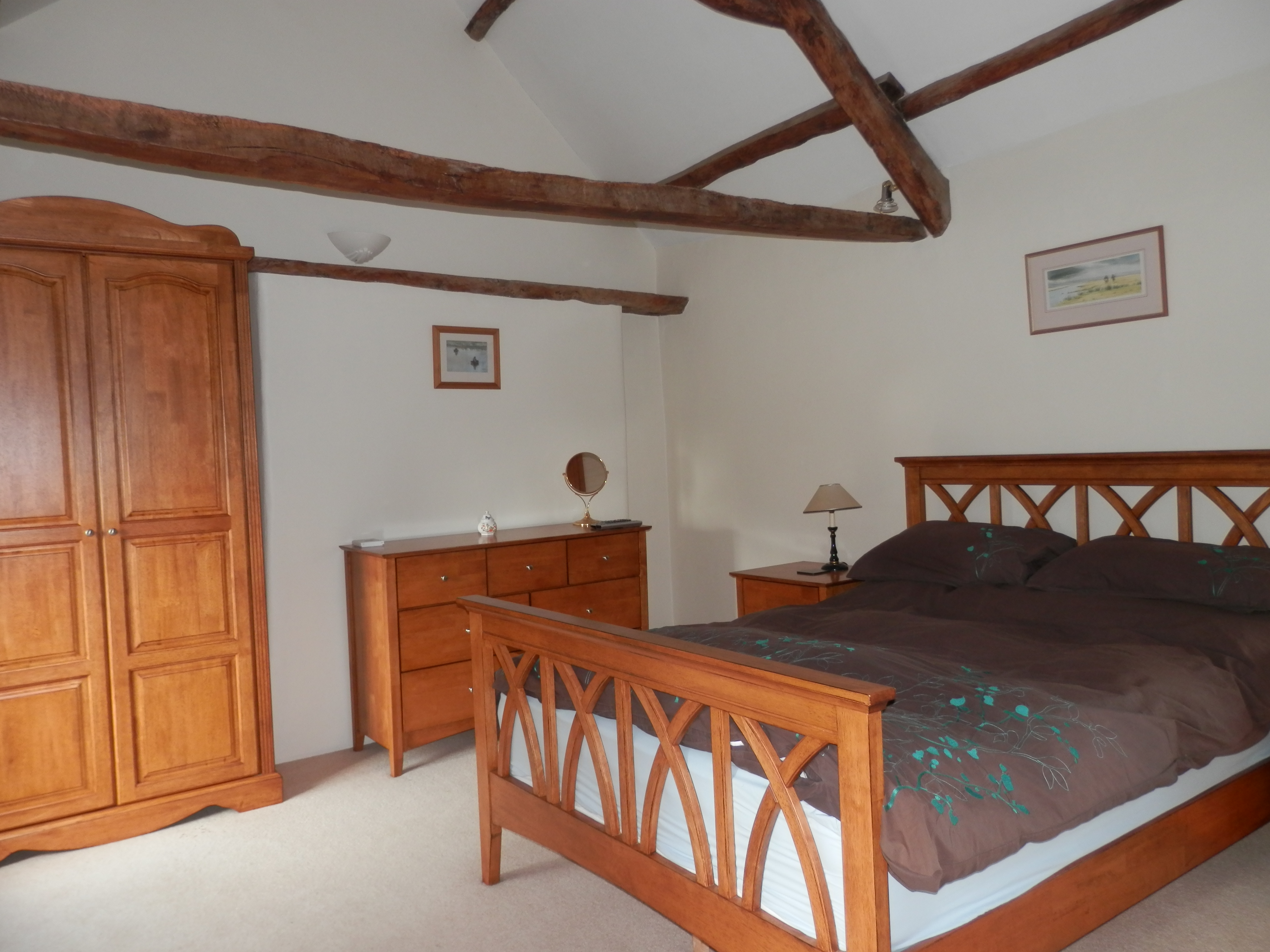 Main double bedroom with vaulted ceiling