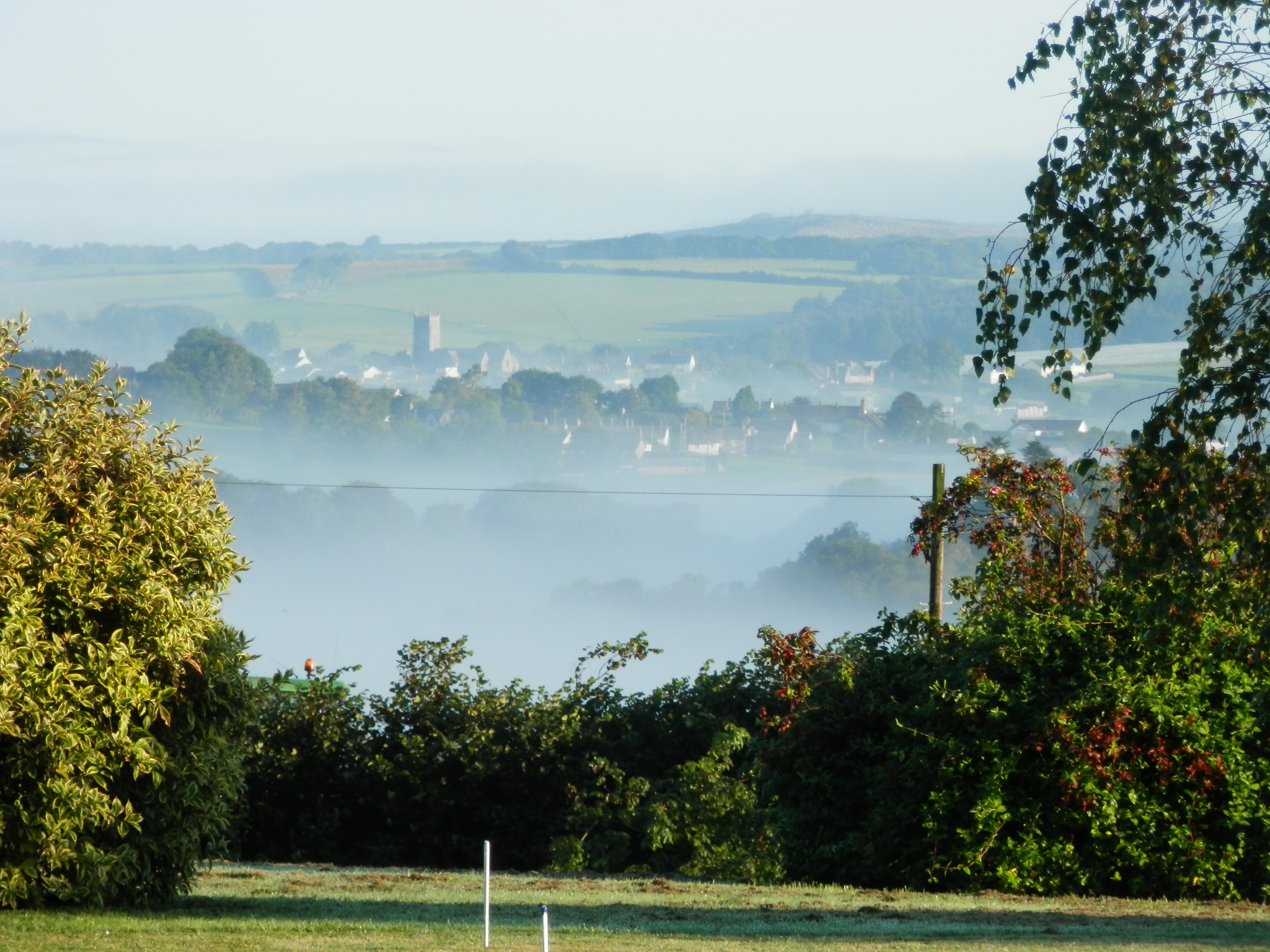 Misty Summer morning view from main bedroom