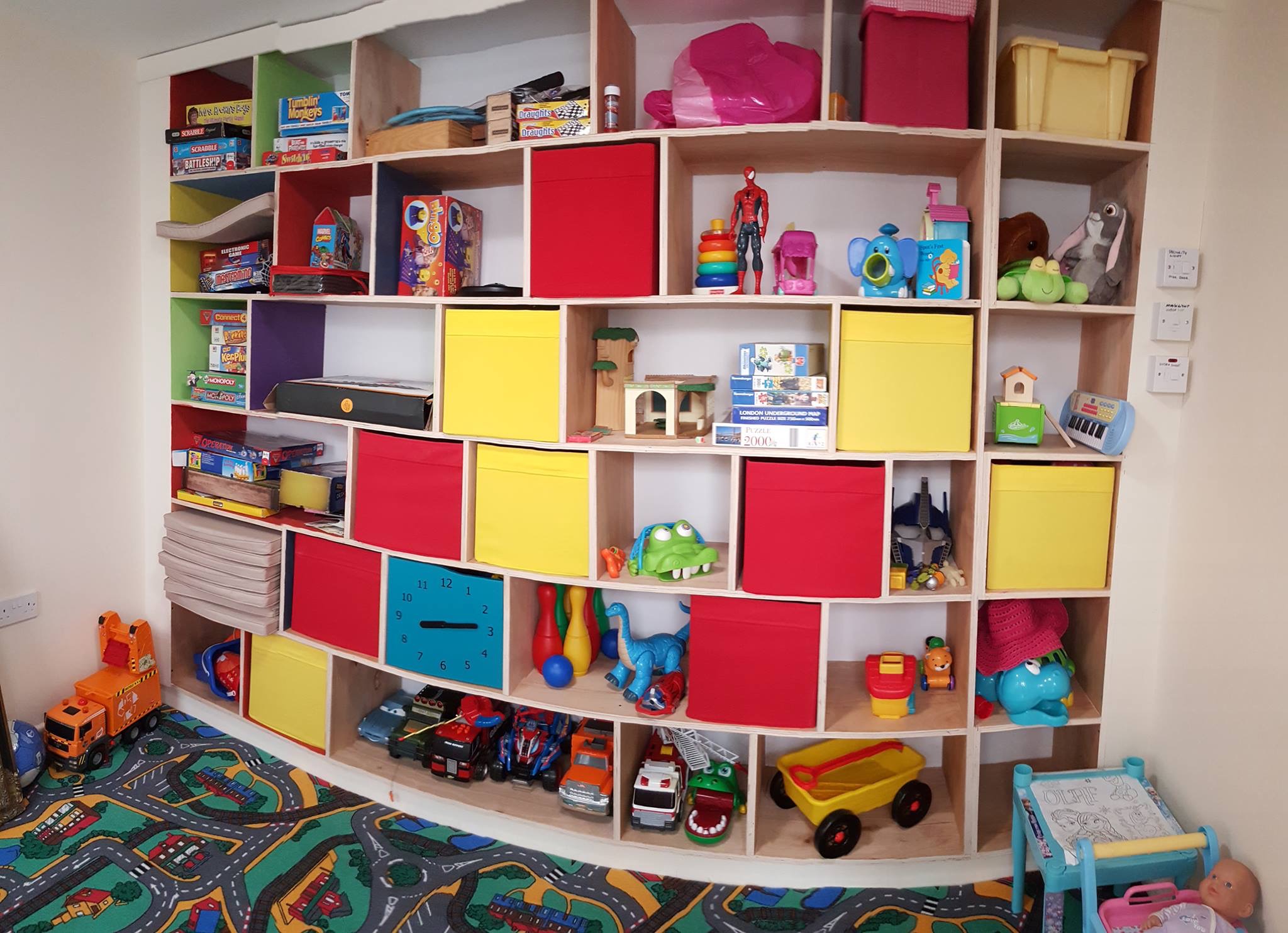 Toy Room wall of cupboards