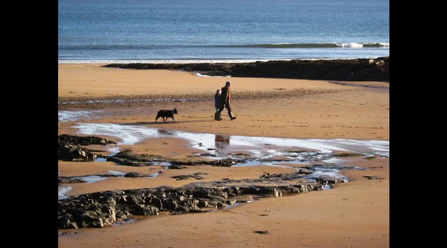 Walking on Embleton beach