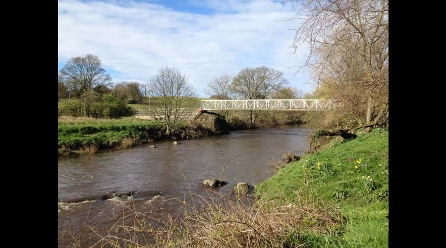 Footbridge-Thornrigg is behind the tree on the left