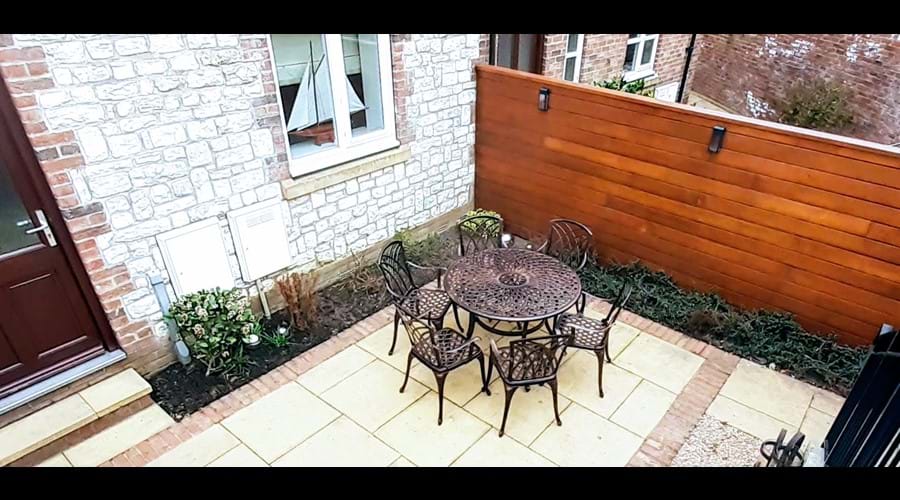 Enclosed area at the rear of East Newk Cottage