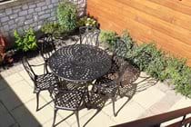 Enclosed rear patio/terrace