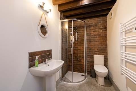 Bathroom with Belfast brick