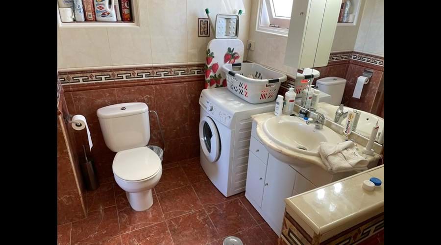 Ensuite bathroom with washing machine