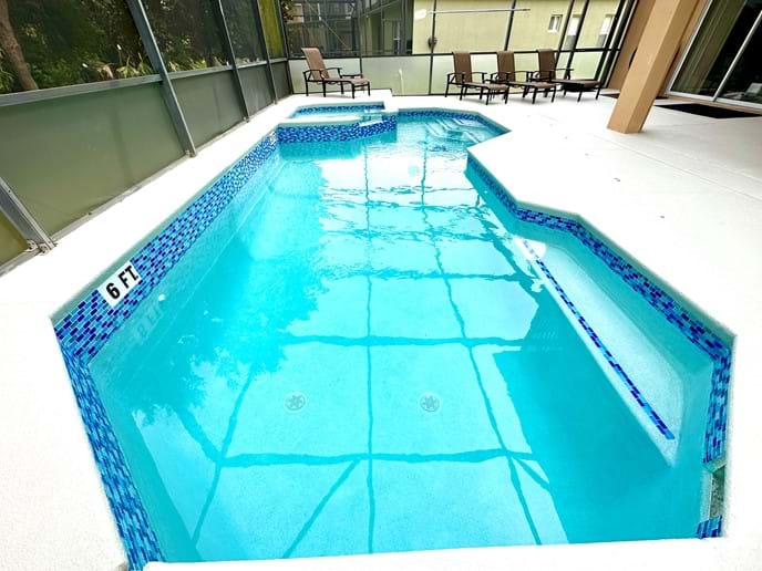 Depth Markers Added and resurfaced pool shell Depth Markers Added and resurfaced pool shell