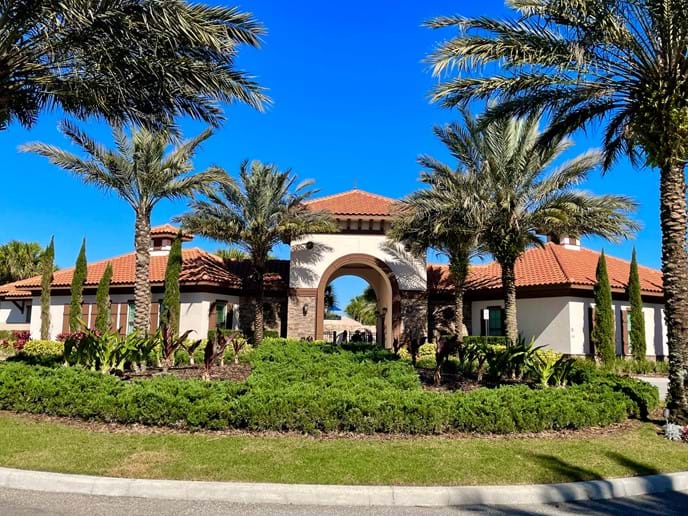 Resort Clubhouse with gym & entrance to pool area Resort Clubhouse with gym & entrance to pool area