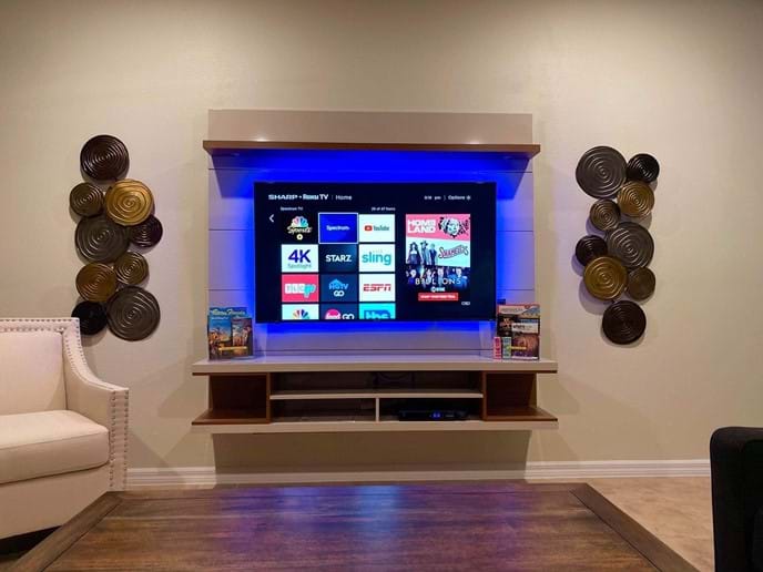 Formal Lounge - backlit Ultra HD TV Formal Lounge - backlit Ultra HD TV