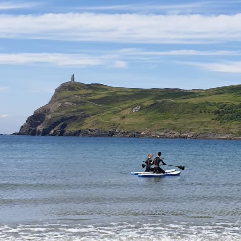 Paddle boarding in Port Erin