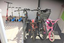 Free use of assorted bikes + scooters