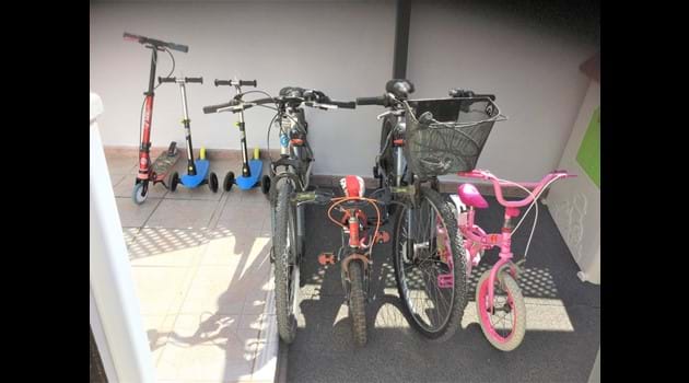 Free use of assorted bikes + scooters
