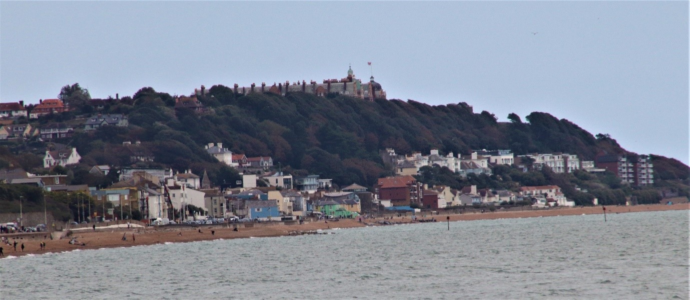 View from Hythe across the bay to Sandgate