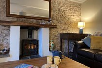 Cosy living room with woodburning stove
