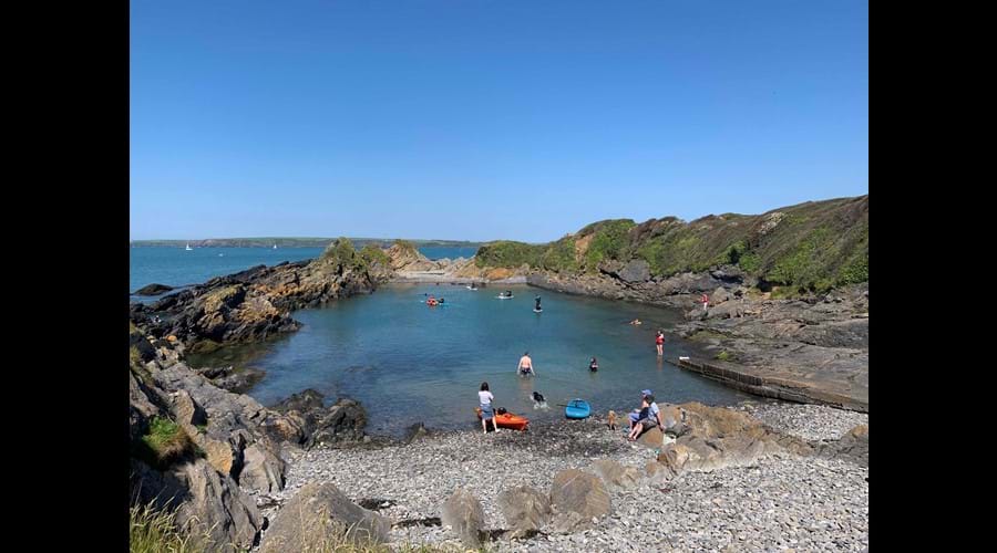 Secret lagoon at West Angle Bay
