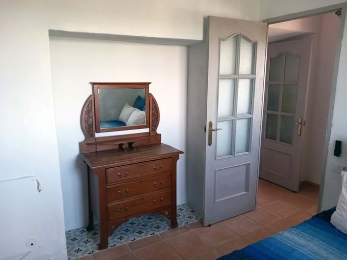 Downstairs Double Bedroom at holiday rental Casa Vista Castillo in Arcos de la Frontera Photo