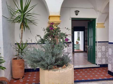 Looking into Casa Vista Castillo and the terrace from the typical Andalusian patio Photo