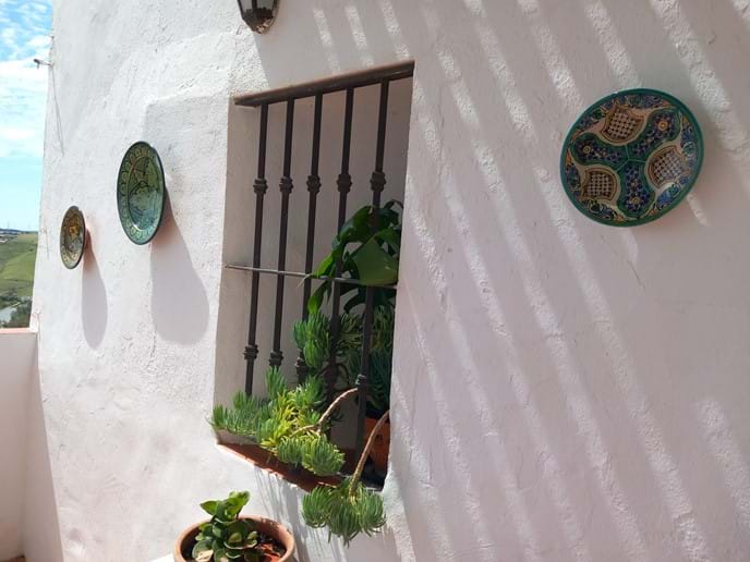 the terrace at vacation rental Casa Vista Castillo in Arcos de la Frontera in Cadiz, Andalusia, Spain Photo