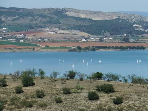 Sailing boats on the lake at Arcos de la Frontera Photo