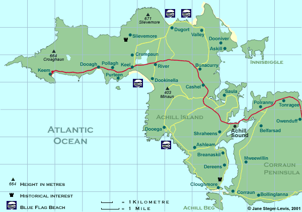Cottage location in Achill Island