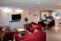 Open Plan Lounge, Dining, Kitchen. Gold Lodge 35. Atlantic Reach Gold Lodges. www.newquay-selfcatering.com