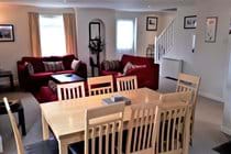 Lodge 34 Open plan Lounge, Dining, Kitchen at Atlantic Reach Resort. www.newquay-selfcatering.com