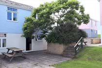 Cottage No35 Patio Area at Atlantic Reach Resort, Newquay, Cornwall