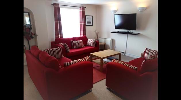 Open Plan Lounge, Dining, Kitchen. Gold Lodge 35. Atlantic Reach Gold Lodges. www.newquay-selfcatering.com