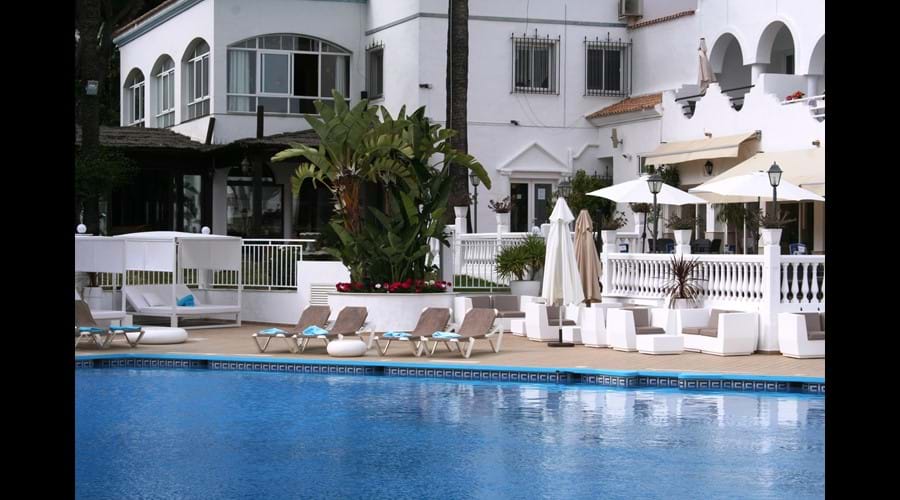 Main pool with pool bar in background