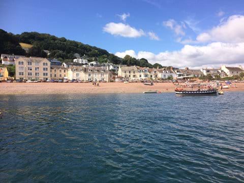 Shaldon beach from the ferry that crosses between Shaldon and Teignmouth