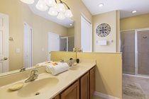 Ground Floor King Master  En-suite; walk-in shower, garden tub, walk-in closet