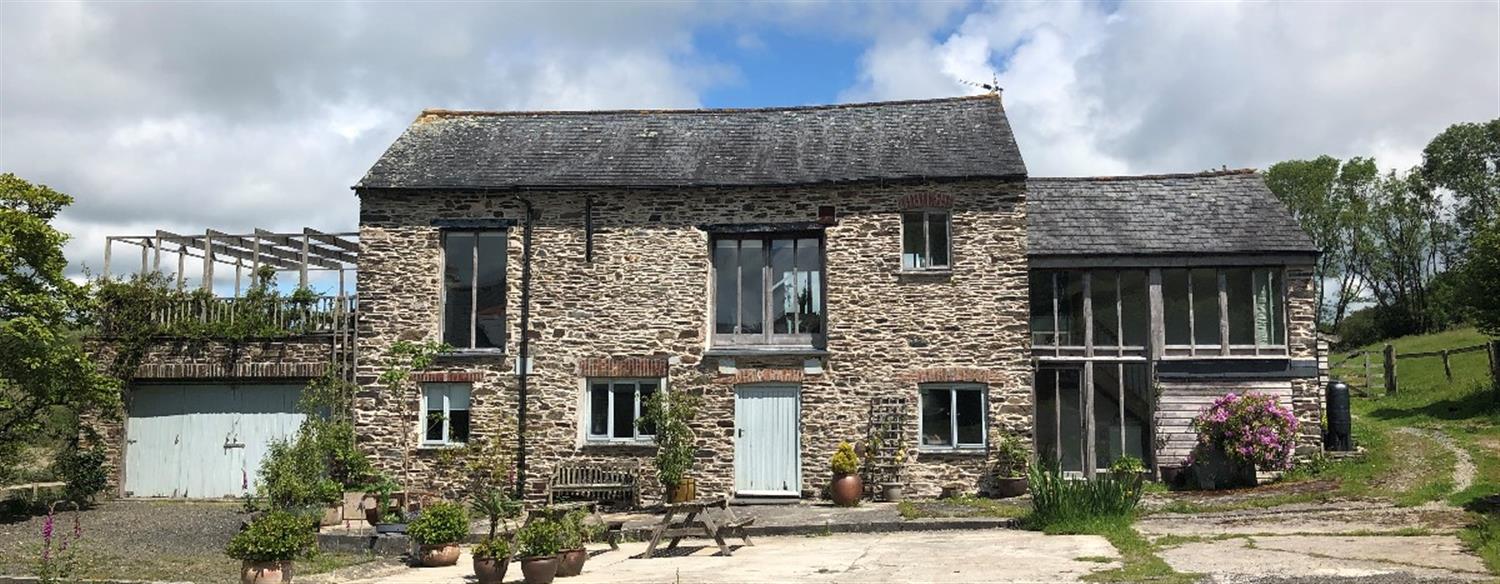 Front facade of the barn River