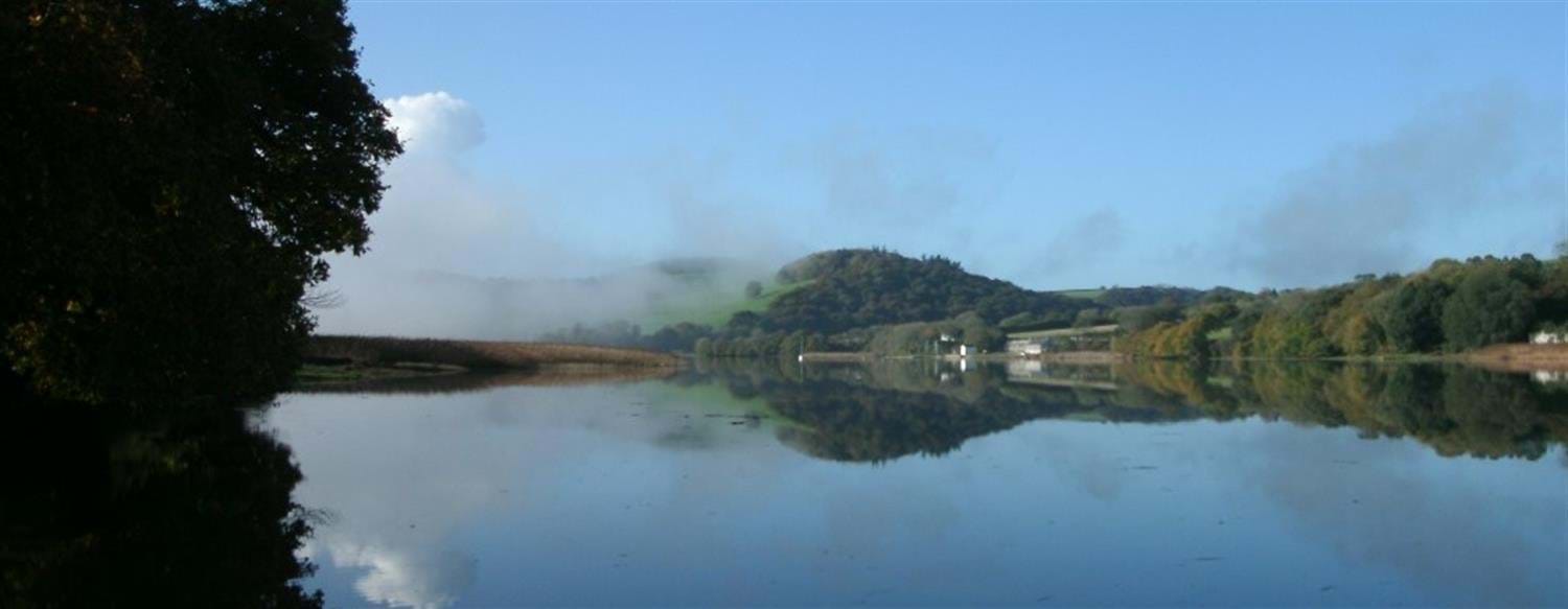 River Tamar like a millpond with mist rising