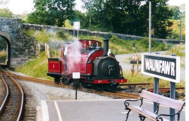 Ffestiniog Railway locomotive Prince at Waunfawr railway station of the Welsh Highland Railway.  Copyright Jonathan Simkins