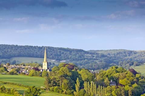 A view of Painswick, a historic 
