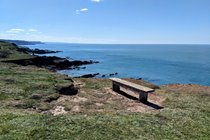 Hartland Quay to Hartland Point: rewarded with this bench!