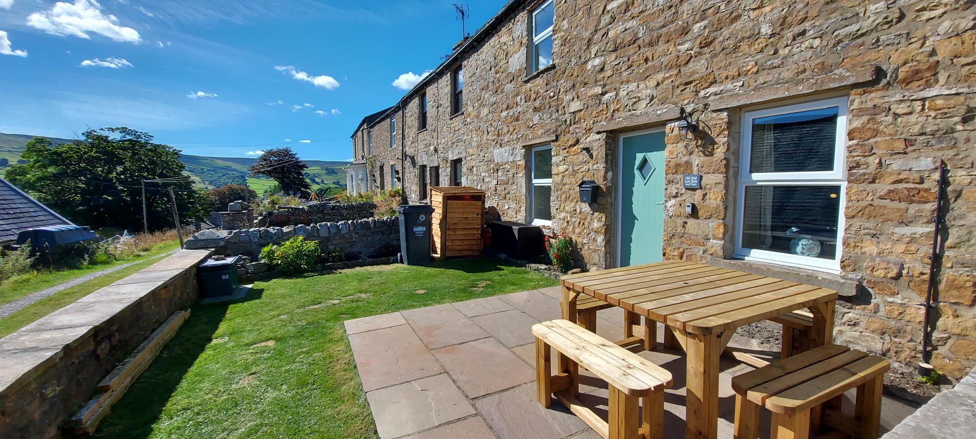 Outside the cottage 