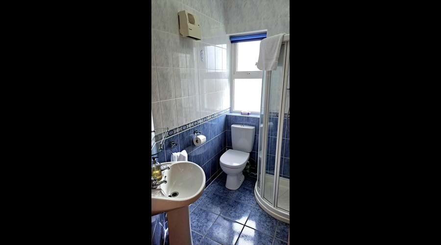 The downstairs shower room