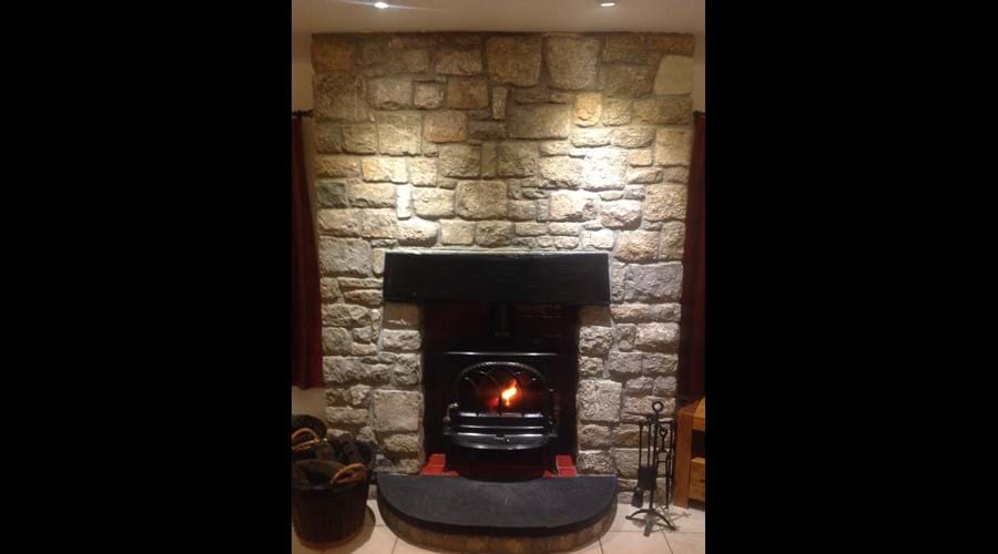 The cosy log burning fire