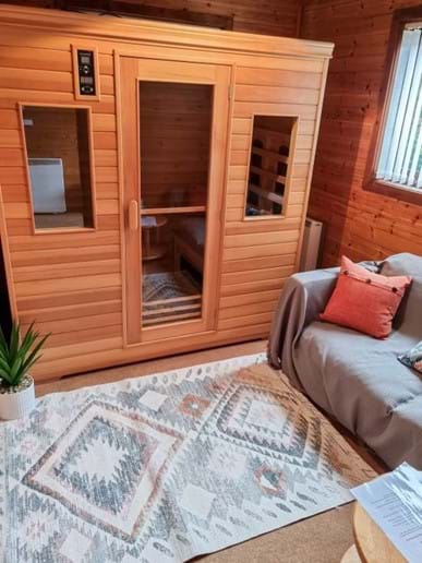 Infrared sauna room for relaxing