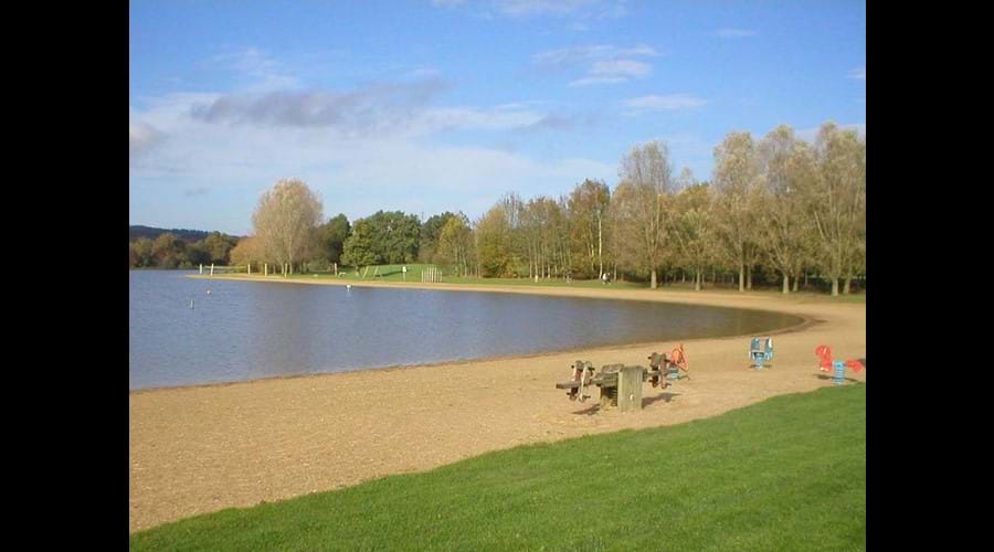 The swimming lake and 