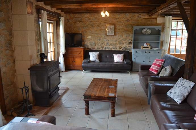 The Railway Cottage - 10 person gîte - large lounge area
